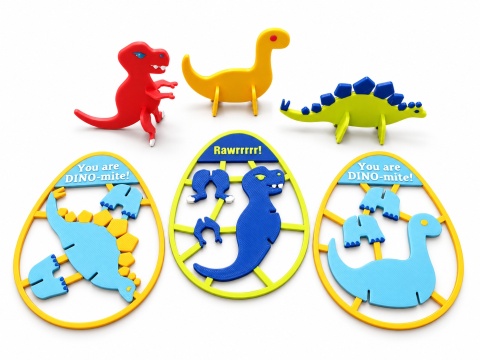 Dinozaury 3D – zestaw kreatywny do składania