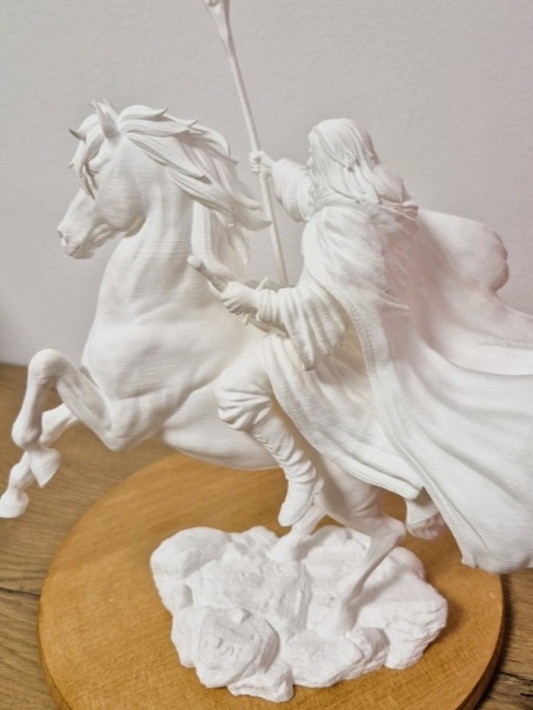 Gandalf Biały na koniu - kolekcjonerska figurka 3D Władca Pierścieni