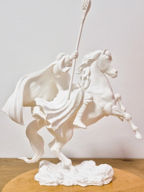Gandalf Biały na koniu - kolekcjonerska figurka 3D Władca Pierścieni