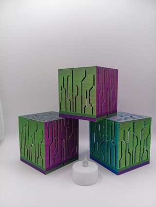 Obudowa lampki 3D „Neon Box” – geometryczny design i światłocień | bezpieczna dekoracja do LED