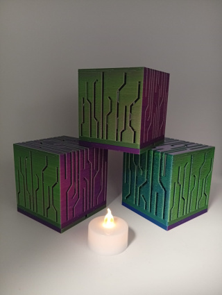 Obudowa lampki 3D „Neon Box” – geometryczny design i światłocień | bezpieczna dekoracja do LED