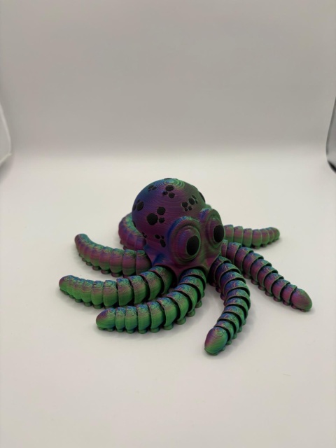 Ośmiornica 3D „Oślinka” – elastyczna figurka z druku 3D | kolorowa, zabawna i relaksująca