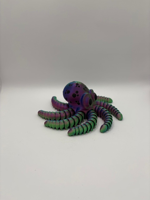 Ośmiornica 3D „Oślinka” – elastyczna figurka z druku 3D | kolorowa, zabawna i relaksująca
